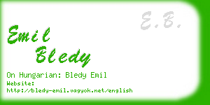 emil bledy business card